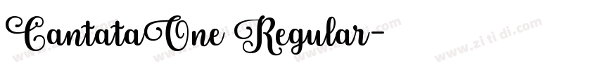 CantataOne Regular字体转换